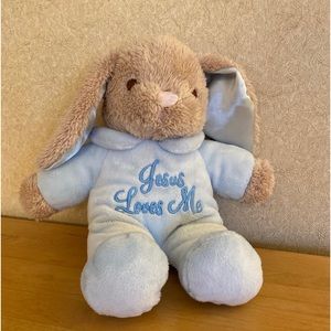 Vintage Dan Dee “Jesus Loves Me” Plush Bunny Rabbit